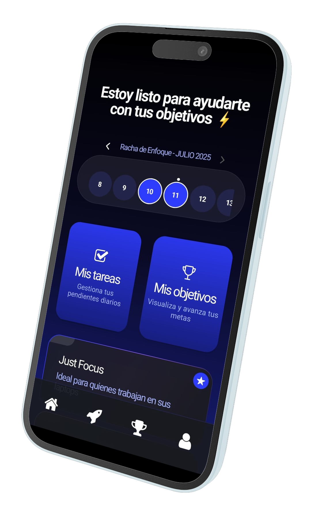 Mockup app FocusBro